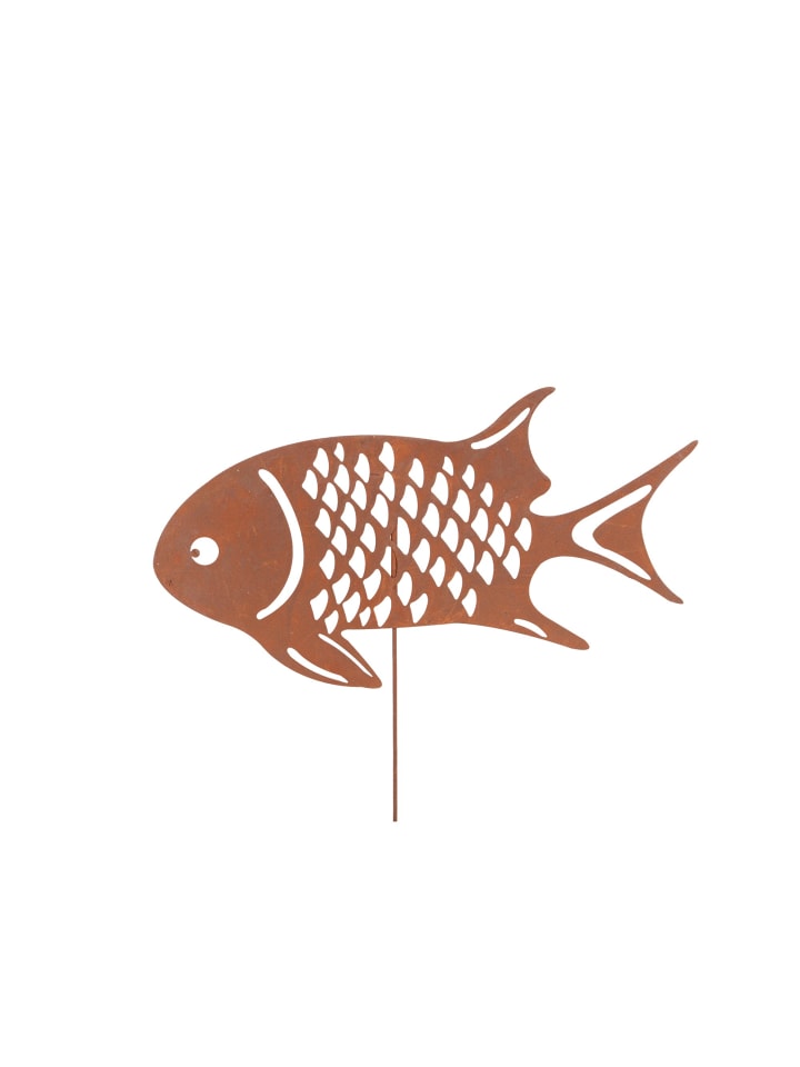 UNUS 3er Set Gartenstecker Rost Fische in Braun günstig kaufen onesize