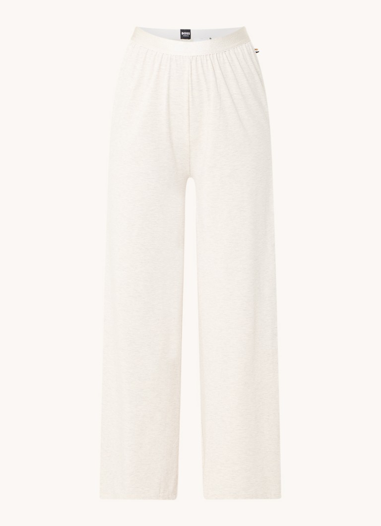 HUGO BOSS Bea high-waisted wide-fit pyjama bottoms with melange design