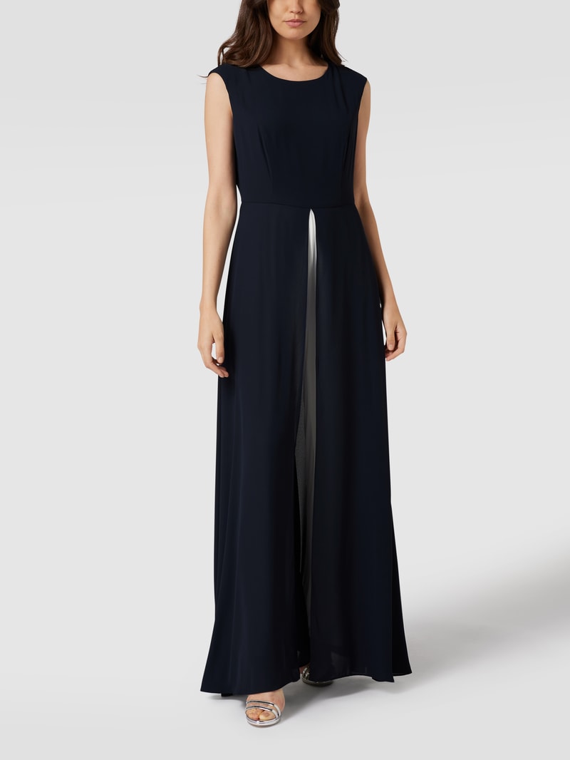 Jumpsuit mit Rundhalsausschnitt in dunkelblau