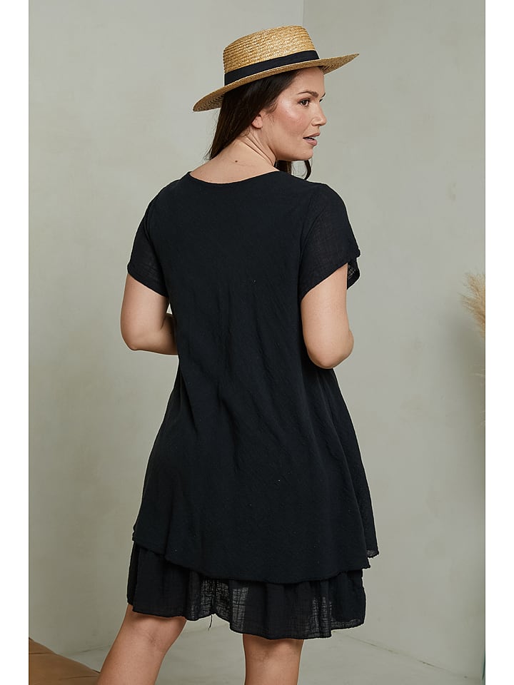 Curvy Lady Kleid in Schwarz günstig kaufen