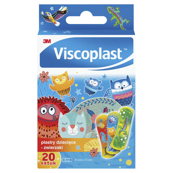 Tiritas Viscoplast con forma de animal para niños, 2,5 x 7,2 cm