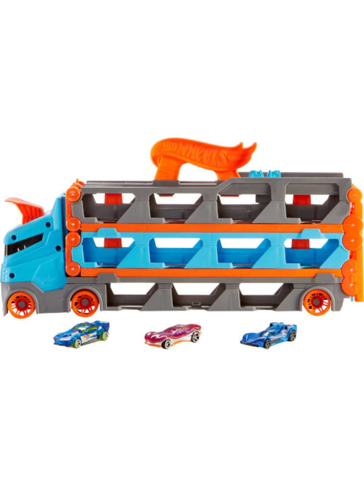 Hot Wheels Spielzeugfahrzeug 2-in-1 Rennbahn Transporter, ab 4 Jahre günstig kaufen onesize