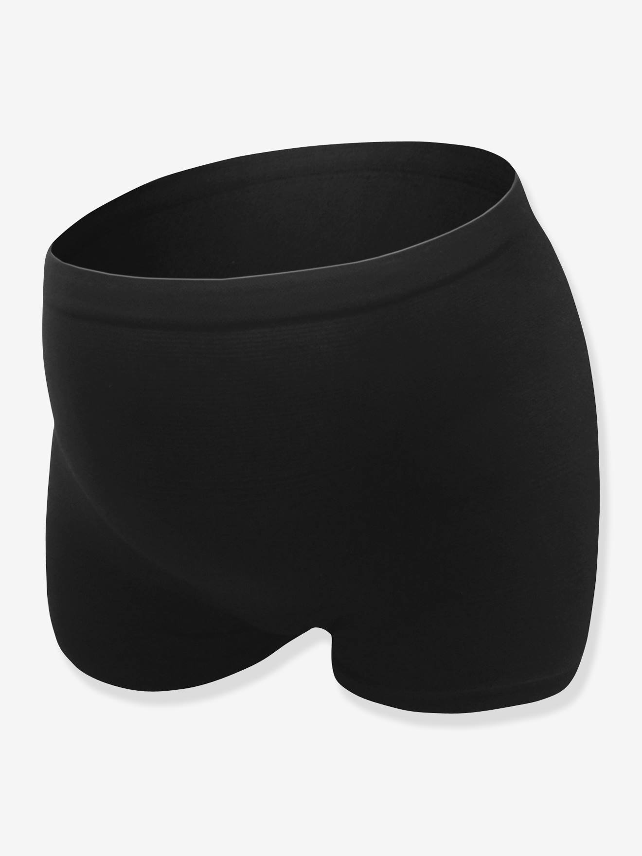Lot de 2 culottes de grossesse et hospitalières Deluxe sans couture CARRIWELL noir