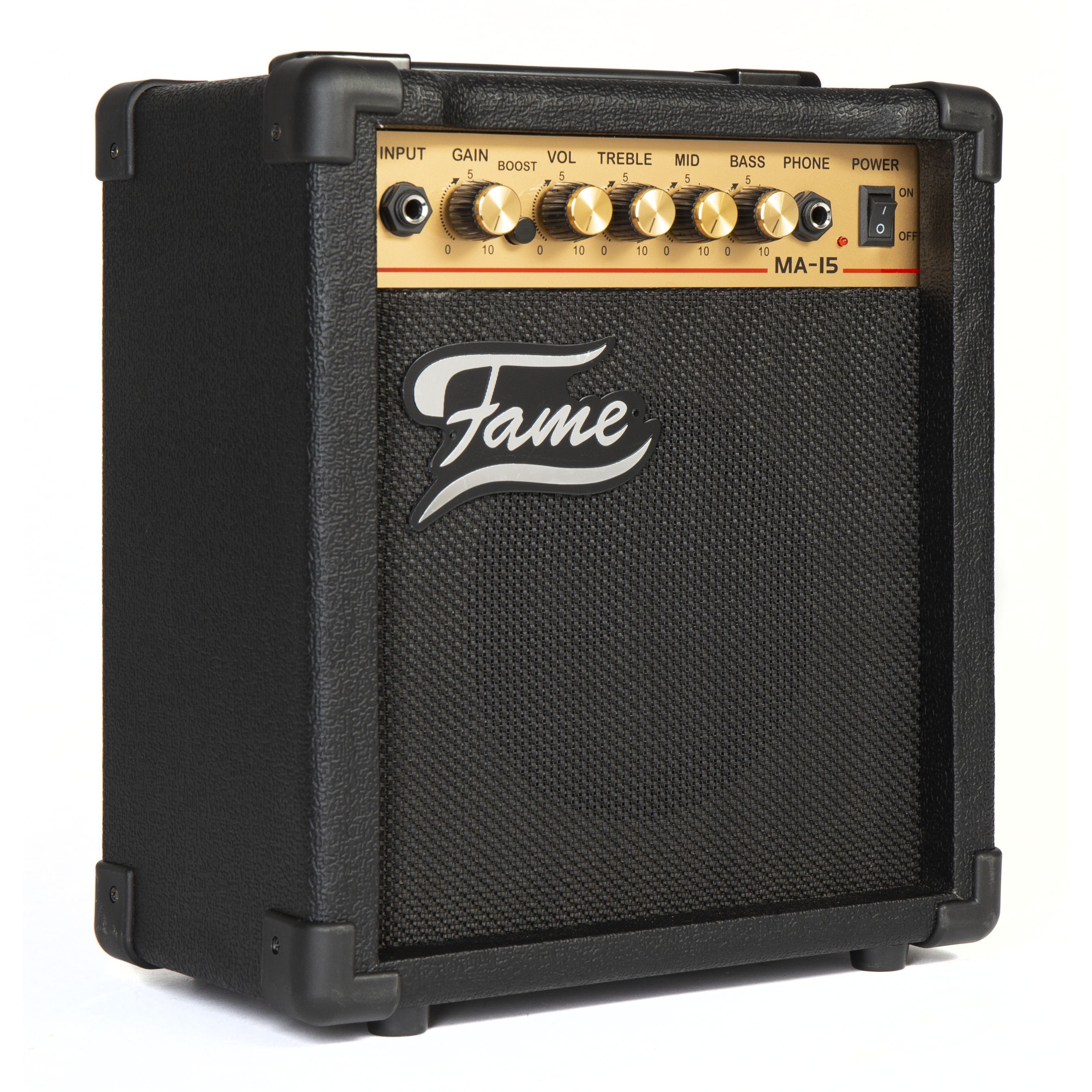 FAME Verstärker (MA-15 Combo Gitarrenverstärker mit 15 Watt Leistung und 3-Band Equali)