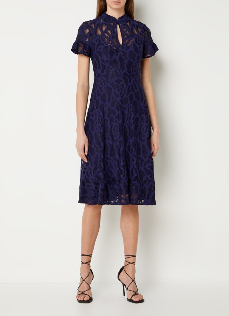 Rochie Phase Eight Lulu din dantelă, bleumarin, mărimea 08