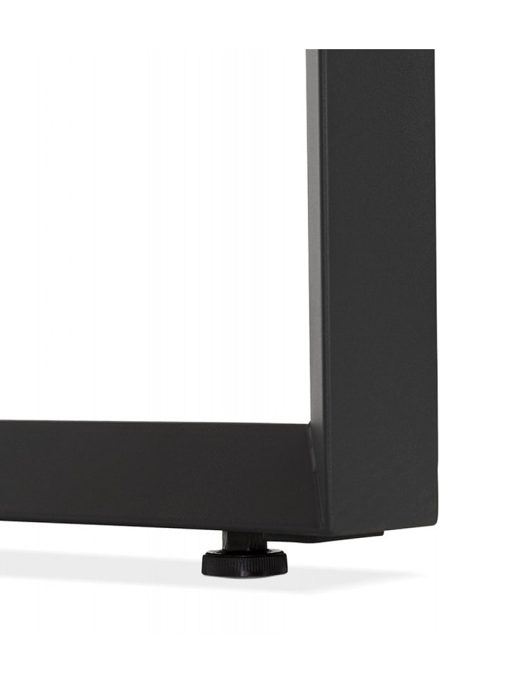 KADIMA DESIGN Großer Holz Metall Schreibtisch | Modern Elegant Design in Beige-Schwarz günstig kaufen
