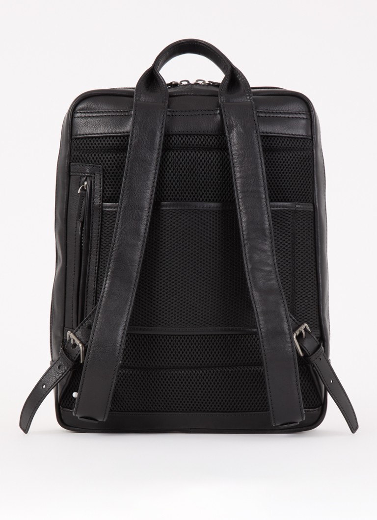 Rucsac Castelijn & Beerens din piele cu compartiment pentru laptop de 15,6 inchi