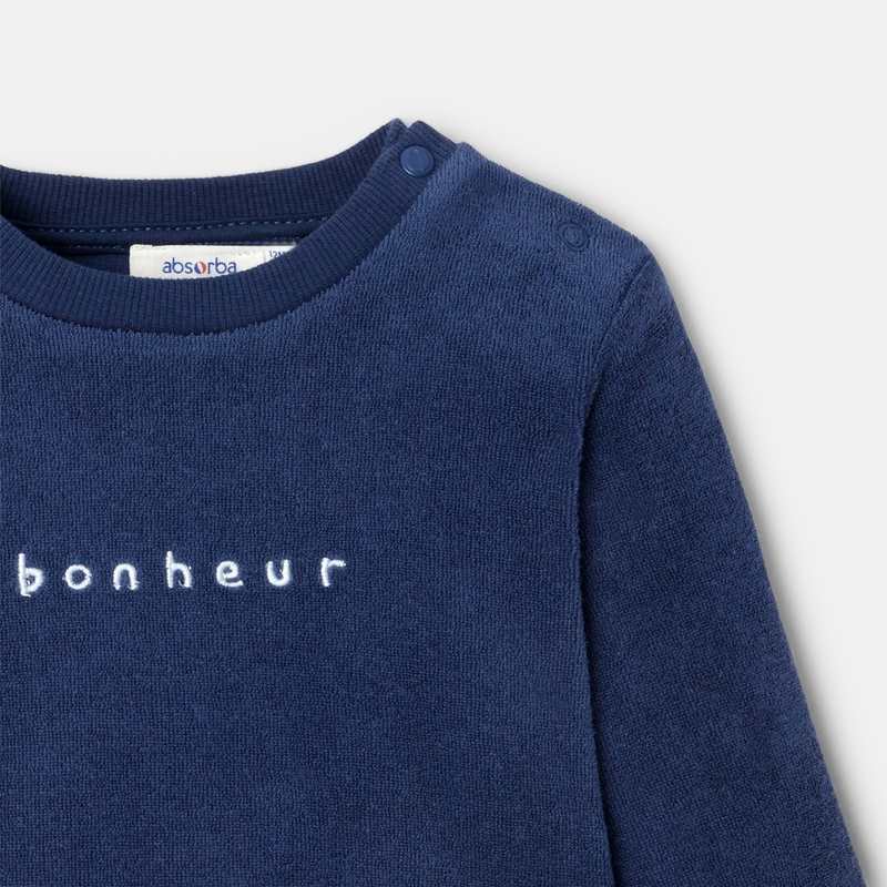 Sweat en coton bleu mixte Absorba