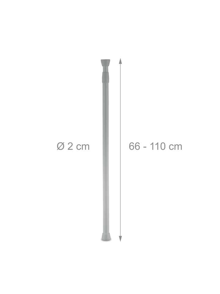 relaxdays Teleskopstange in Grau - 66–110 cm günstig kaufen onesize