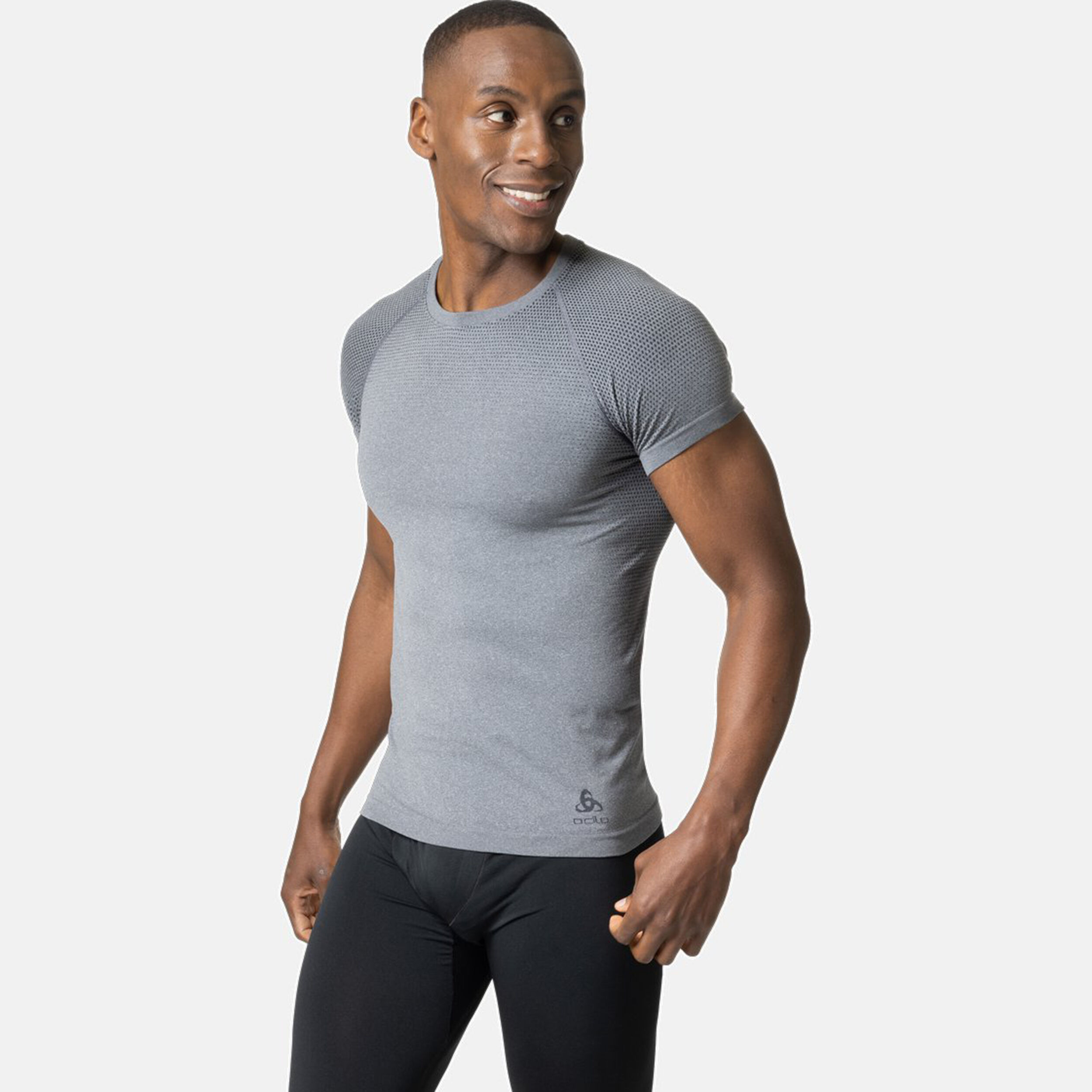 BL Top Crew Neck Shortsleeve Performance Light Eco Laufshirt Herren - Grau
