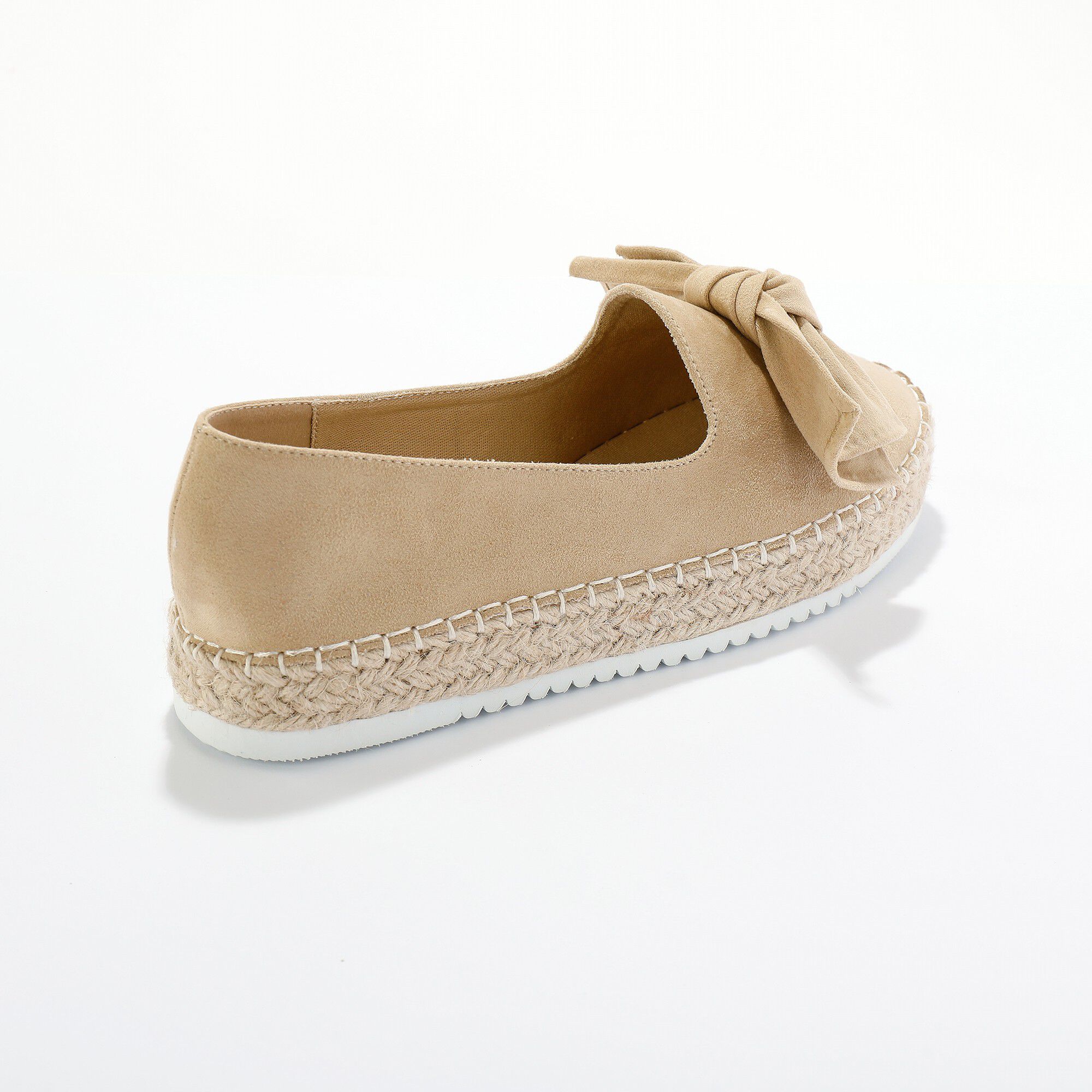 Mocassins espadrilles noeud à semelle corde crantée