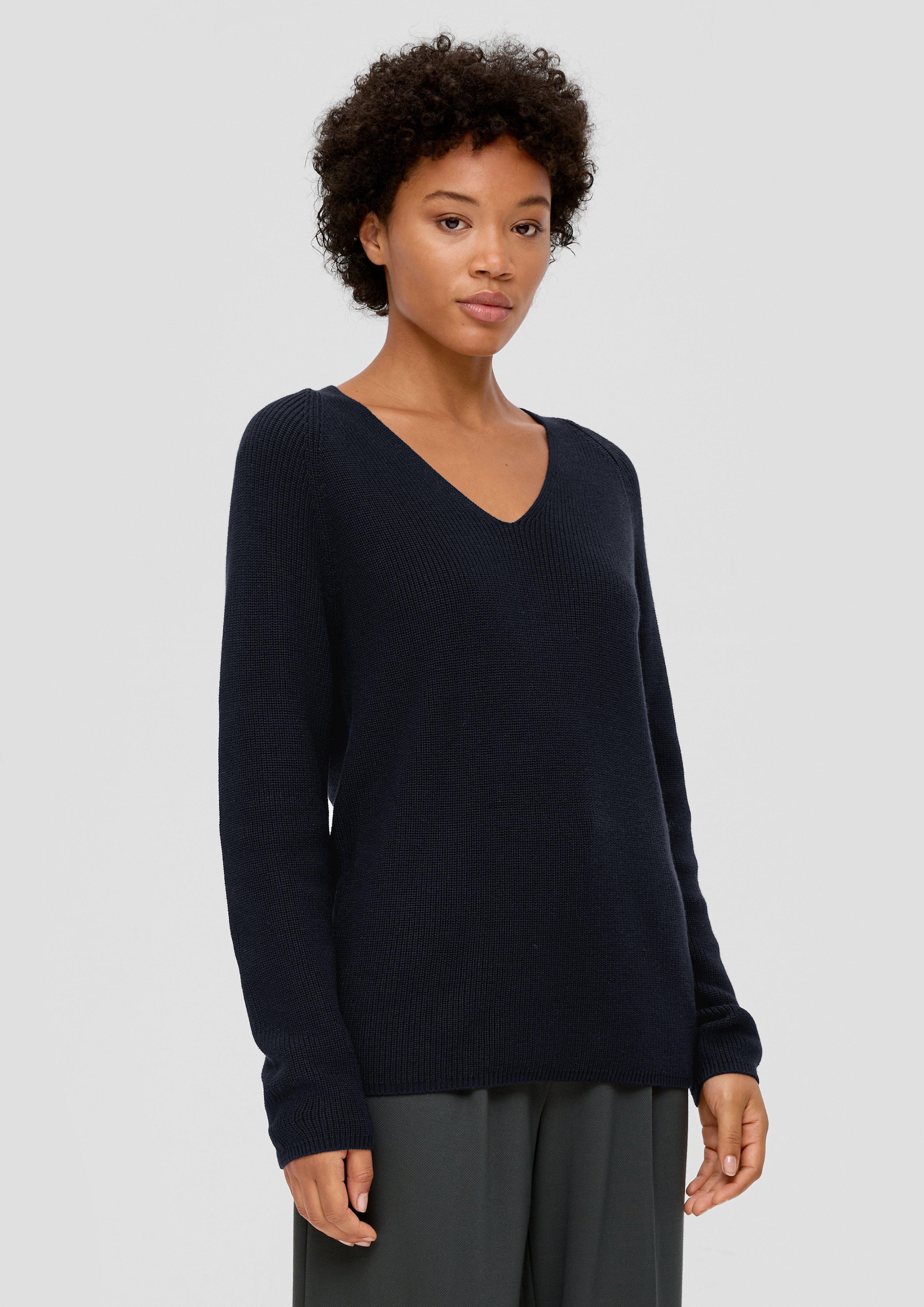 Strickpullover mit Rippelementen  2138226-5959