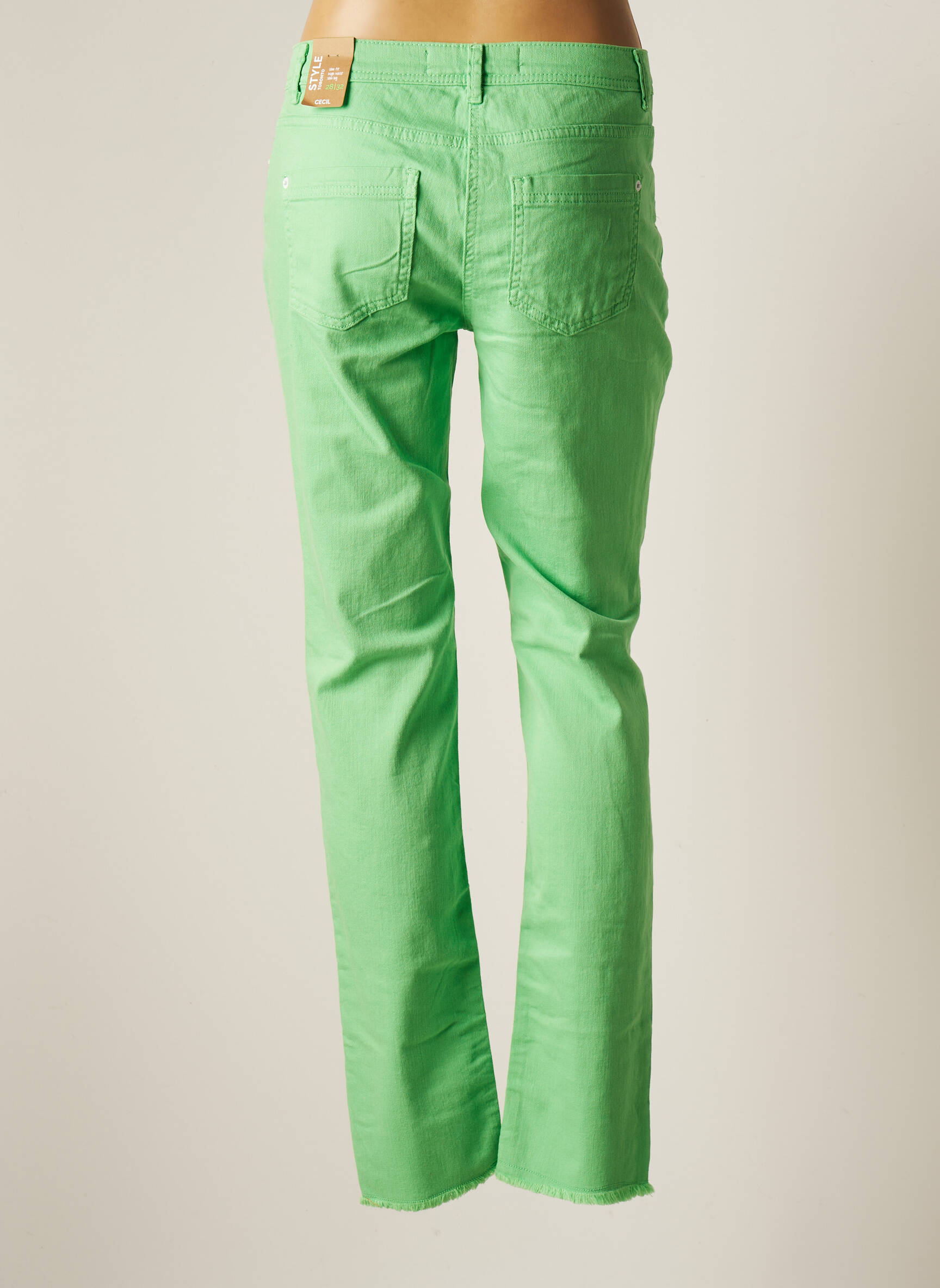 Cecil Jeans Coupe Slim Femme couleur vert