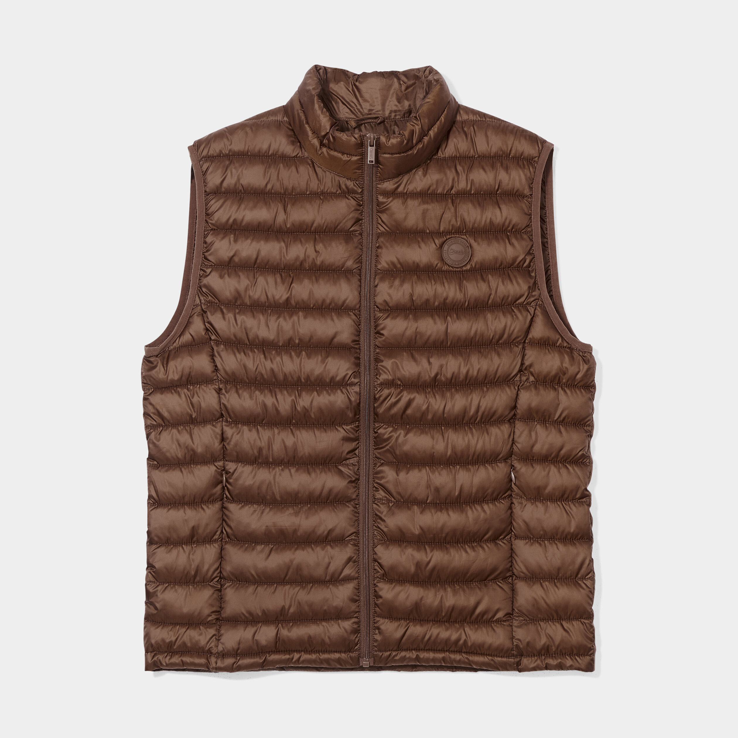 Doudoune légère zippée sans manches camel homme | La Halle