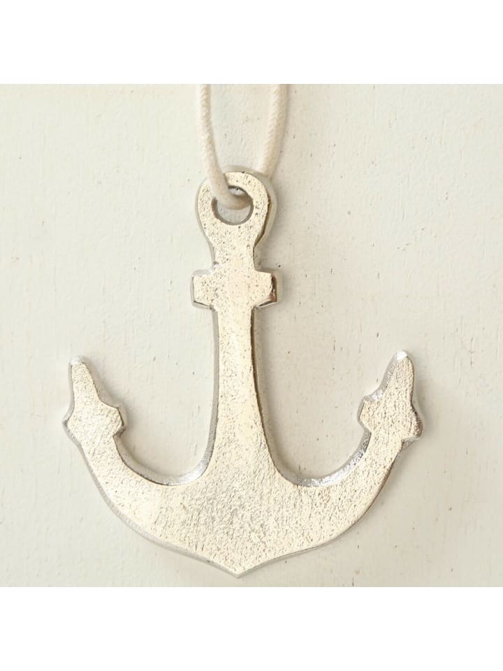 Boltze Deko ANKER Hänger Silber Metall 13 cm günstig kaufen onesize