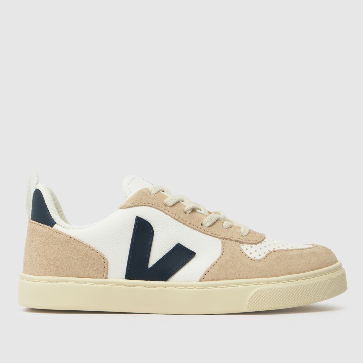 VEJA vita & marinblå v-10 juniorsneakers för pojkar