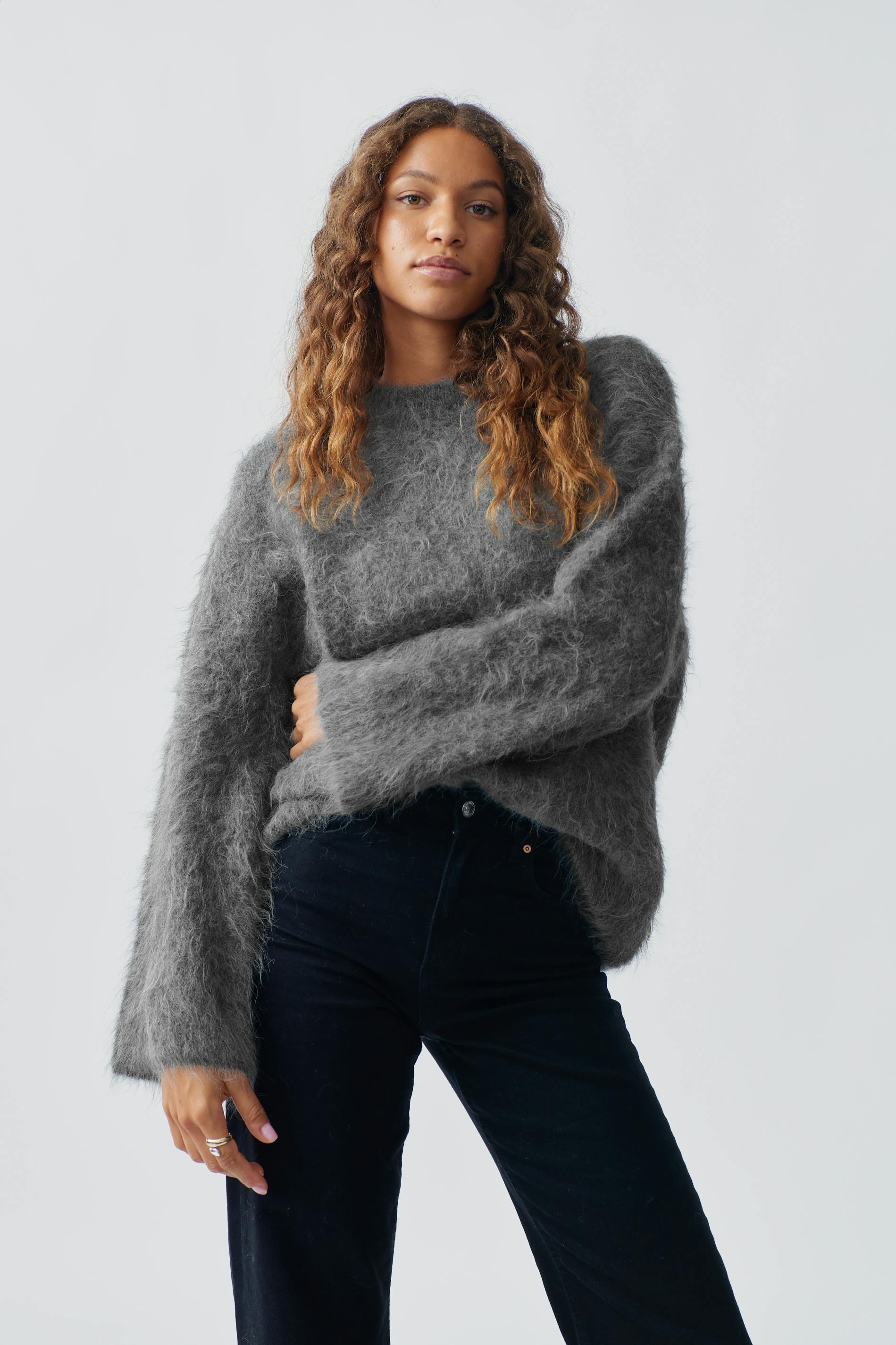 Knitted alpaca blend sweater