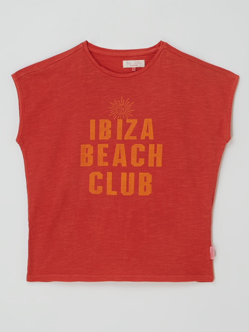 Shirt aus Slub Jersey Modell 'Hillie' in rot