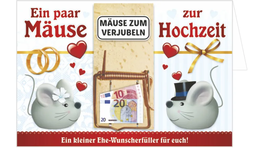 Mausefalle als Geldgeschenk - Mäuse zur Hochzeit