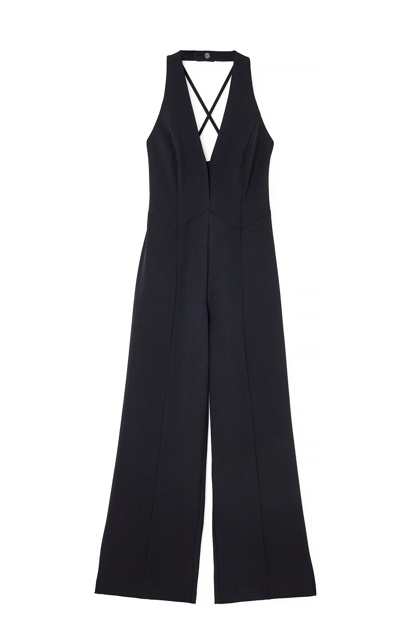 Neckholder-Jumpsuit mit gerader Passform
