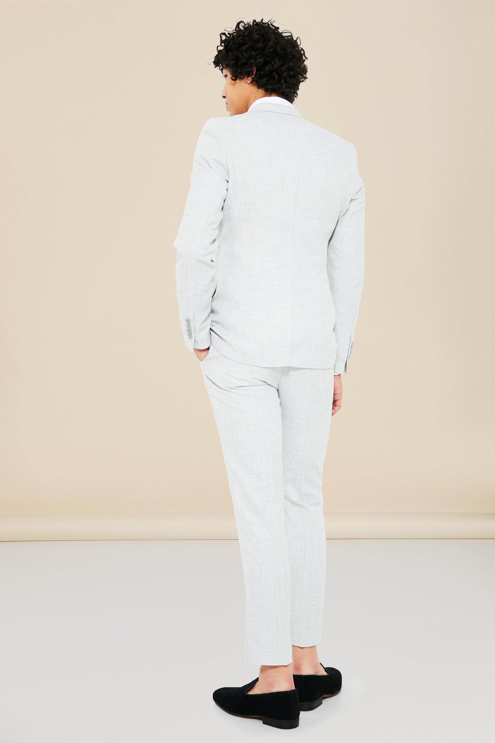 Strukturierte, einreihige Skinny Anzugjacke