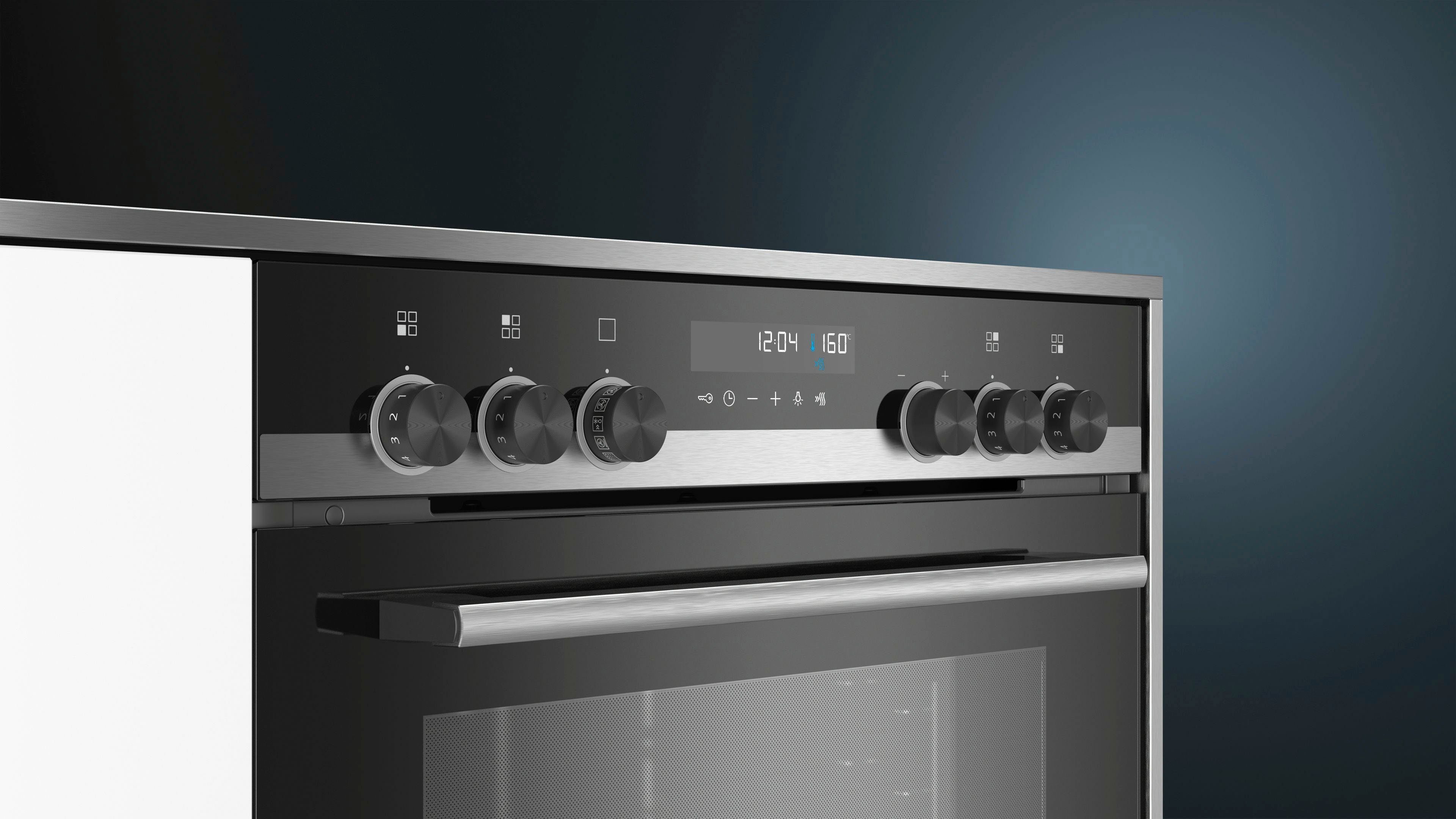 SIEMENS Elektro-Herd-Set iQ500 PQ521KA10, mit Teleskopauszug nachrüstbar, Pyrolyse-Selbstreinigung