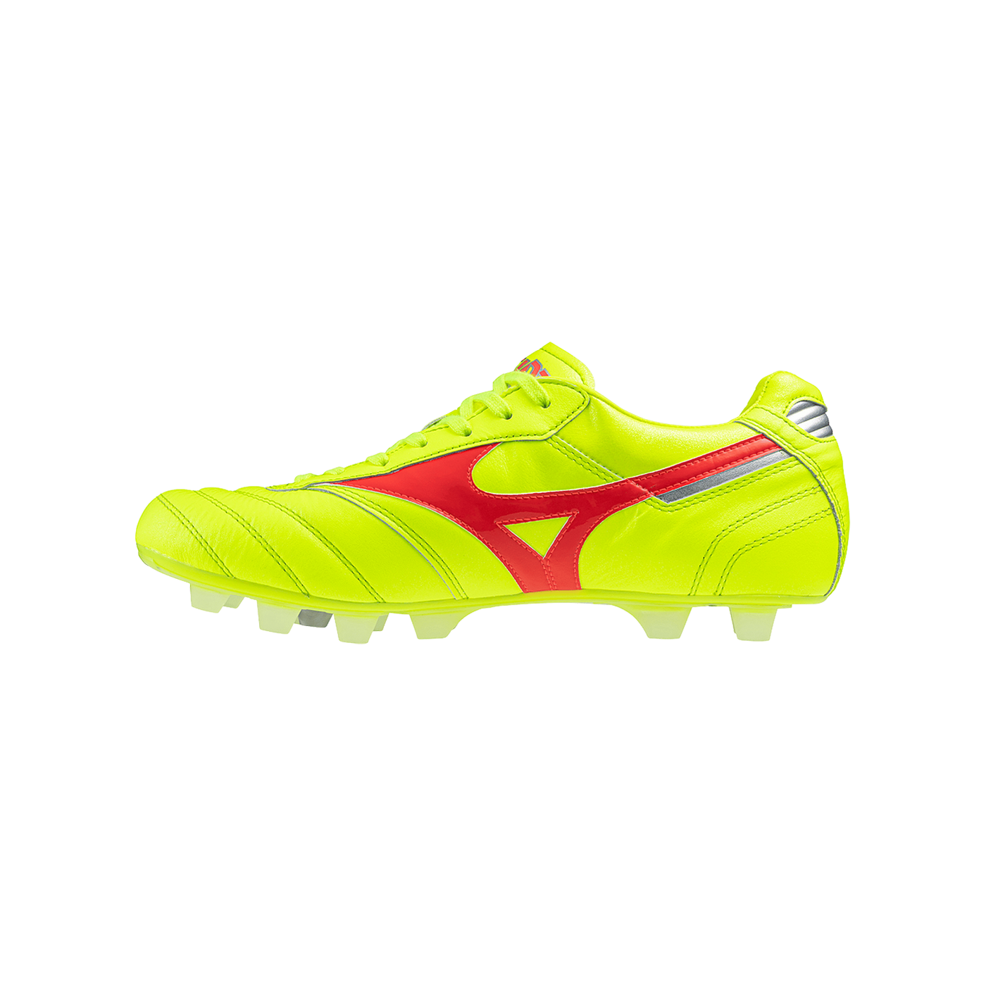 Mizuno Morelia II Made in Japan FG Dyna Gelb Rot Silber F45