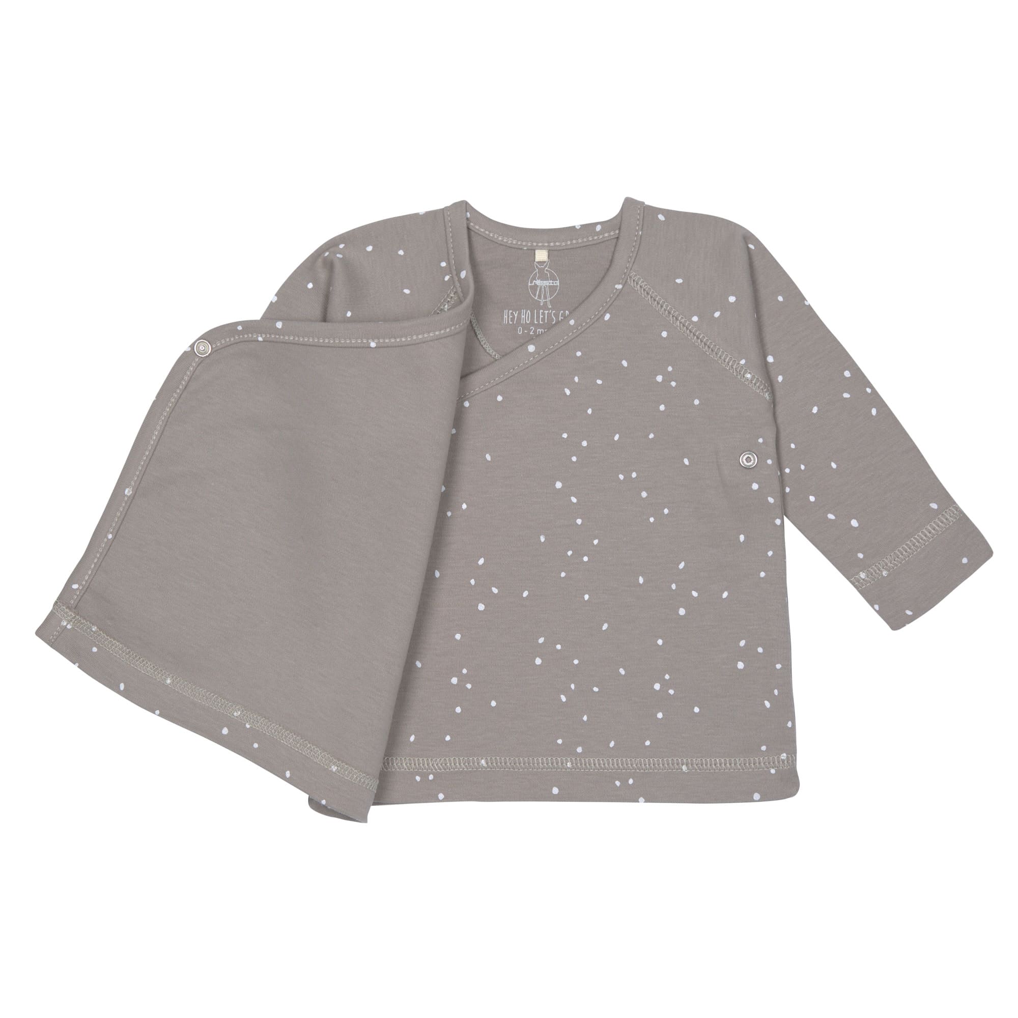 Baby Wickelshirt - Bio Baumwolle, Sprinkle, Grau
