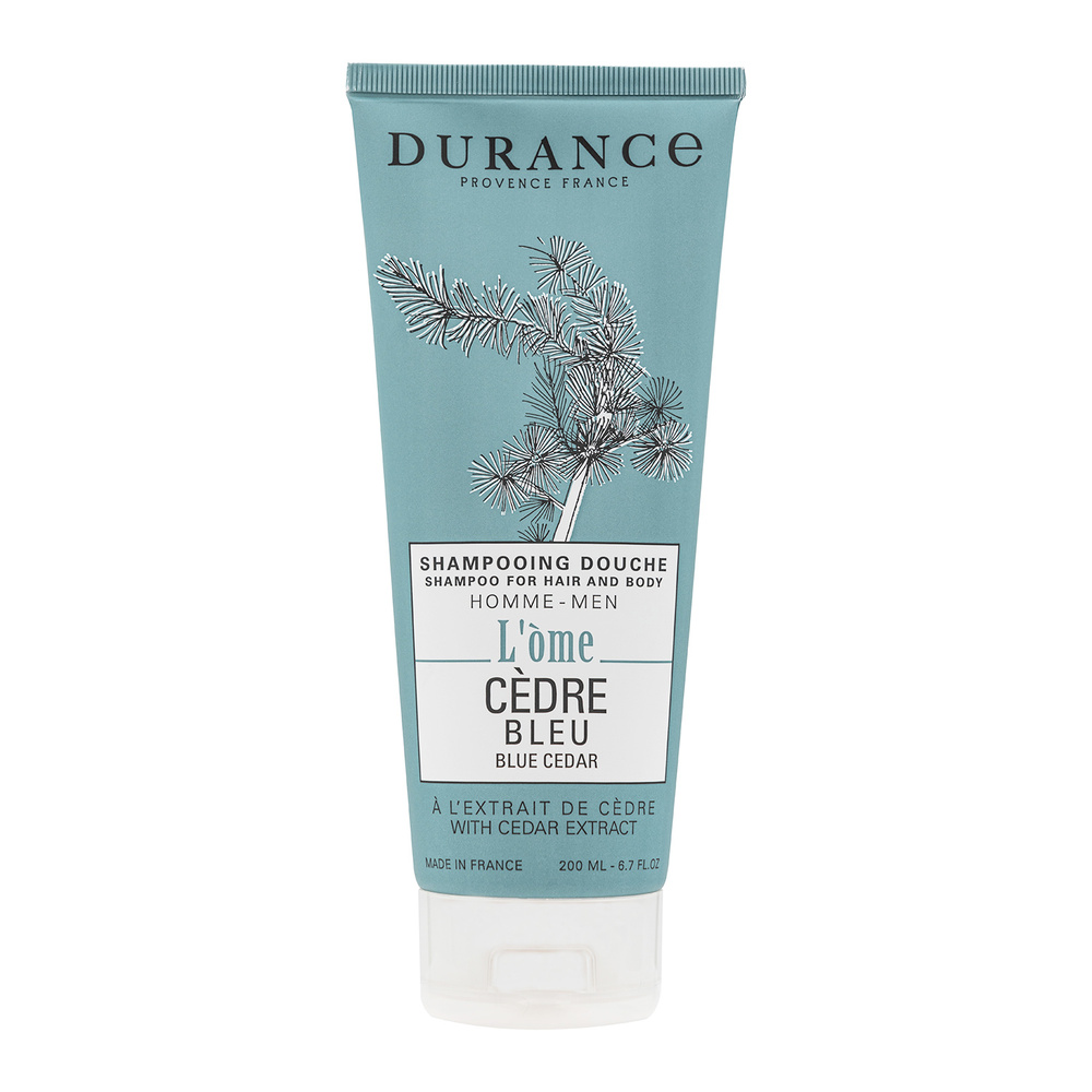 durance Shampooing Douche Cèdre Bleu à l'extrait de Cèdre Shampoing douche 200 ml