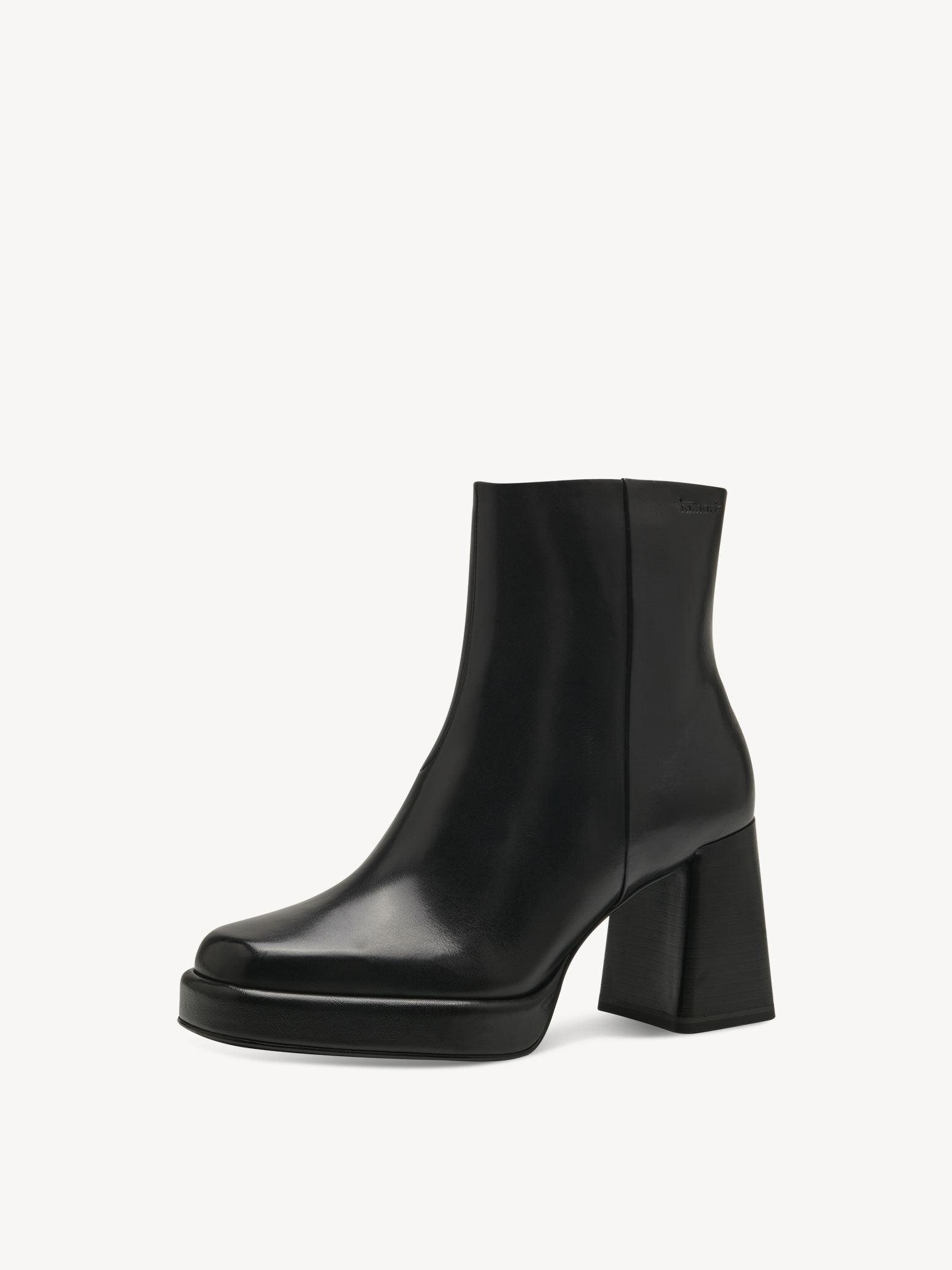 Bottine en cuir - noir