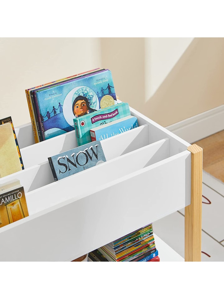 SoBuy Bücherregal in Weiß/ Braun - (B)85 x (H)45 x (T)42cm günstig kaufen onesize
