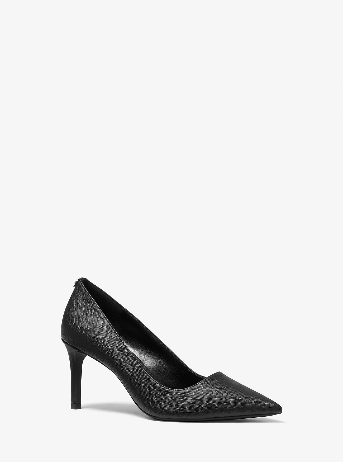 Alina Flex Faux Saffiano Leather Pump - BLACK
