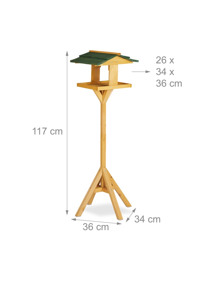 relaxdays Vogelhaus in Natur-grün - (H)117 cm günstig kaufen onesize