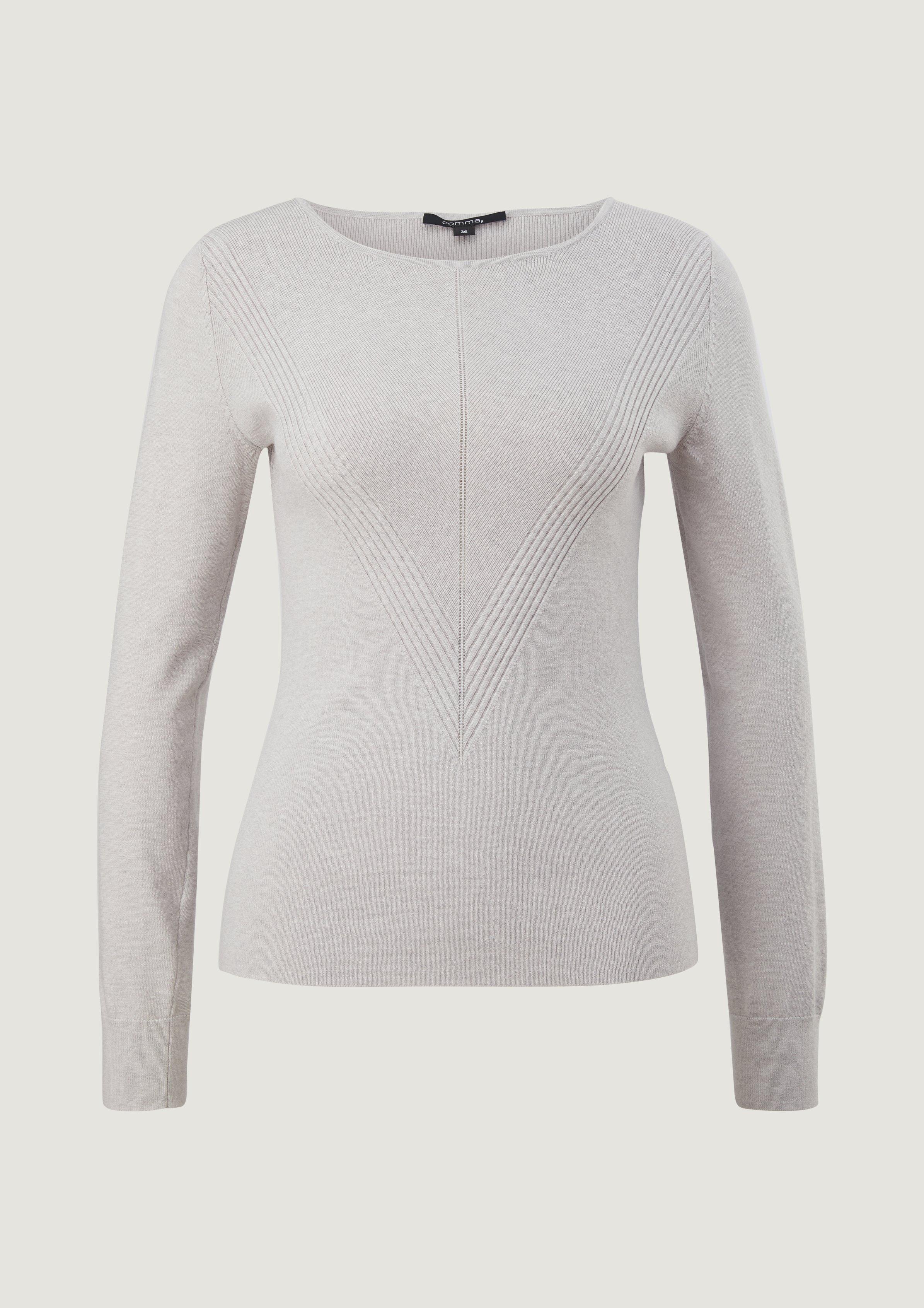 Pullover mit Strukturmuster - helles beige