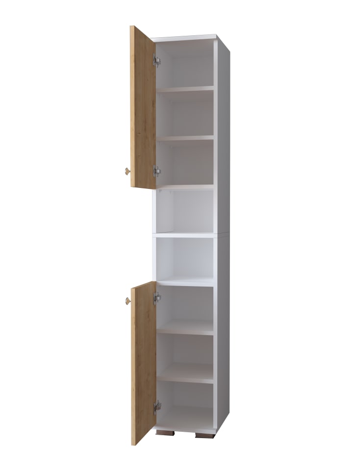 VCM  Holz schmaler Schuhschrank Dielenmöbel Gados  M in Weiß / Honig-Eiche günstig kaufen onesize