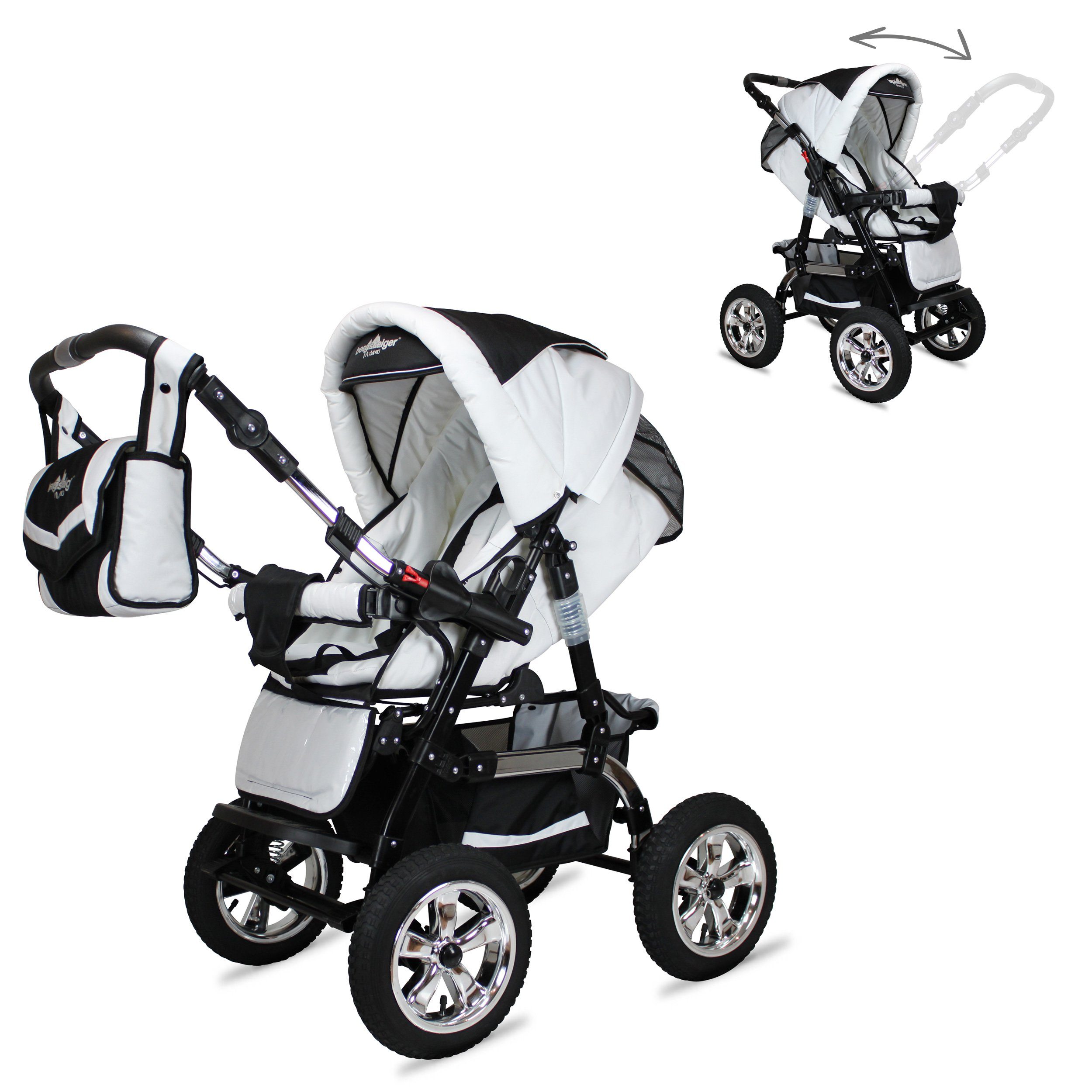 bergsteiger Kombi-Kinderwagen Milano, (10-tlg)