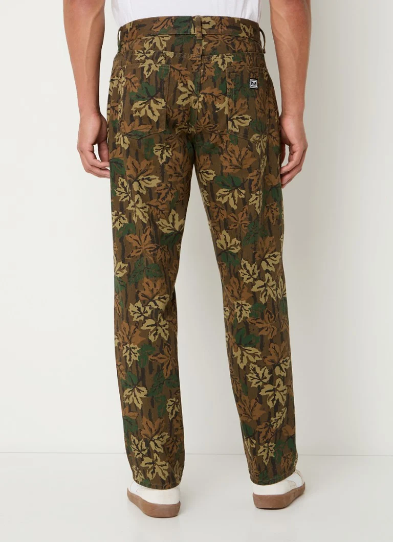 Pantaloni Obey Hardwork cu imprimeu de camuflaj