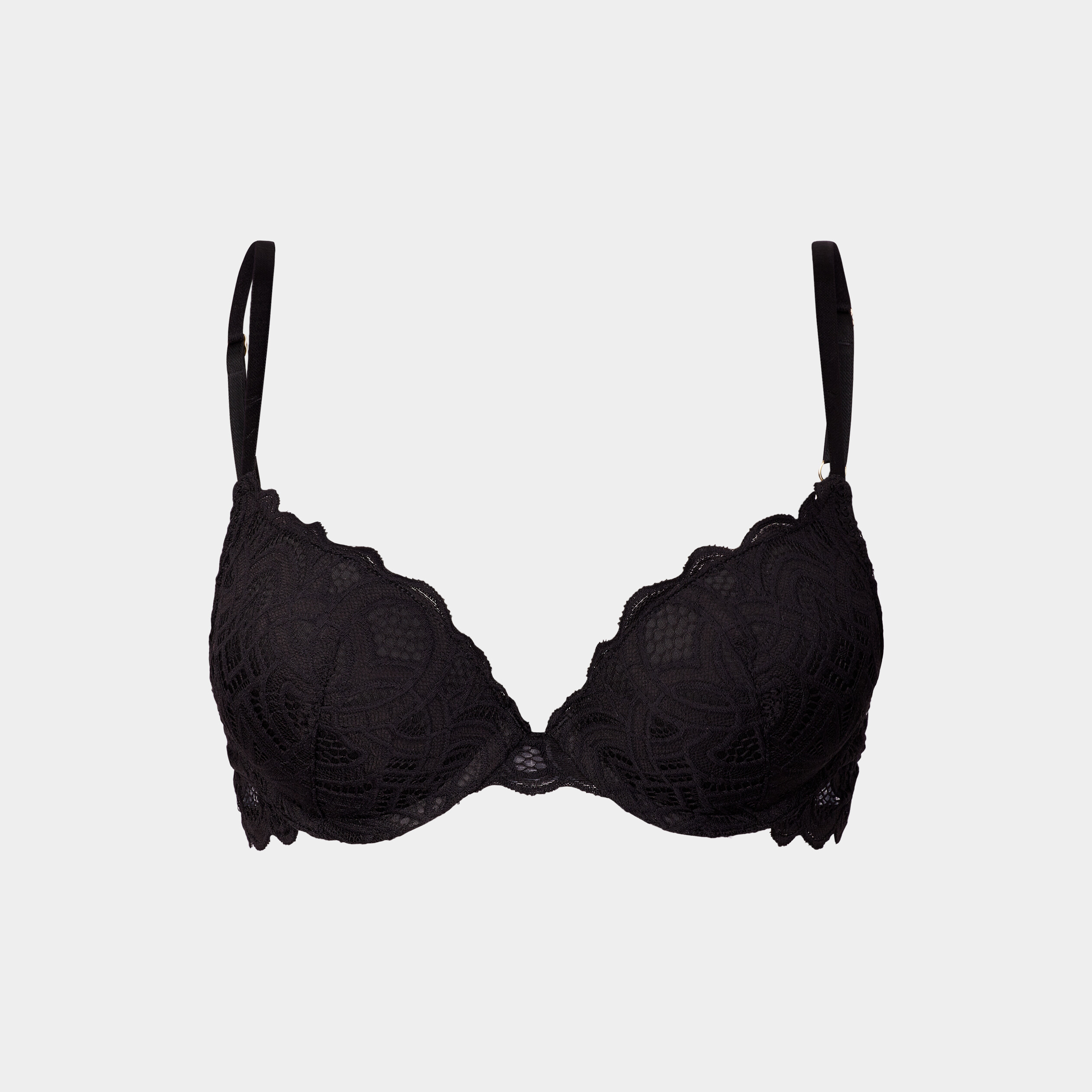 Soutien-gorge push-up dentelle padded noir femme | La Halle