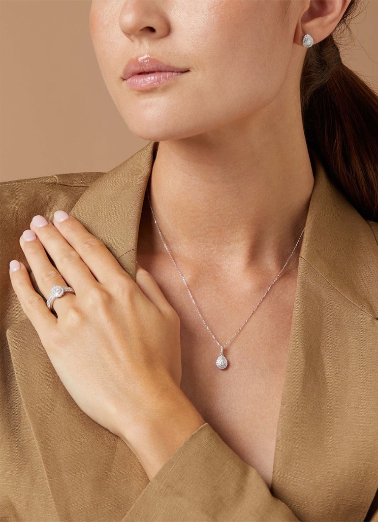 Diamant-Anhänger aus Weißgold, 0,22 ct Diamant, Petite Romance