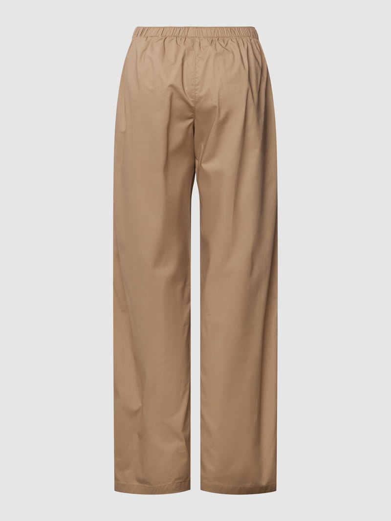 Pyjama-Hose mit Label-Patch in taupe