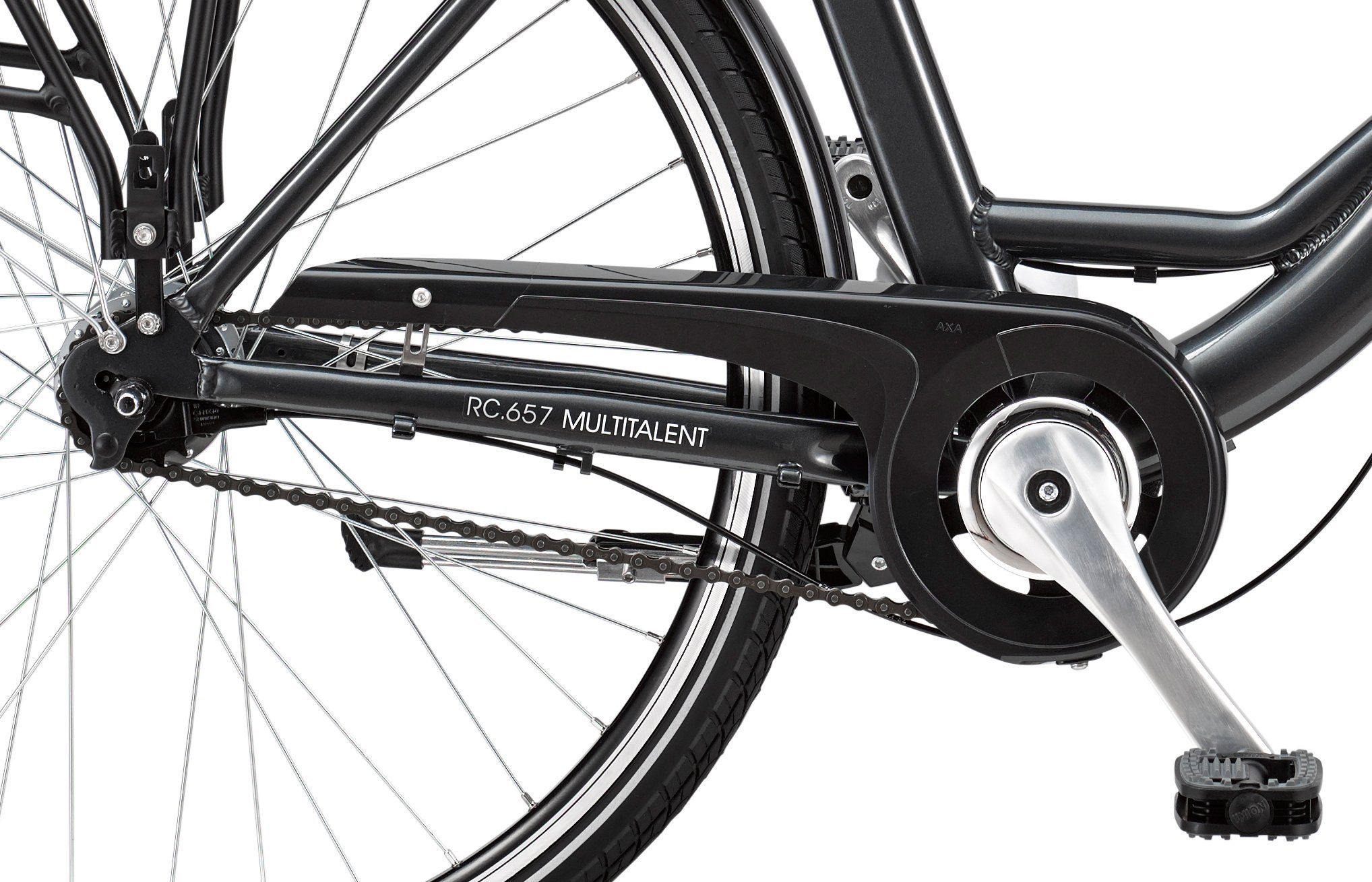 Telefunken E-Bike RC657 Multitalent, 7 Gang Shimano Nexus Schaltwerk, Nabenschaltung, Frontmotor, 468 Wh Batterie, mit abnehmbarem Einkaufs-Fahrradkorb
