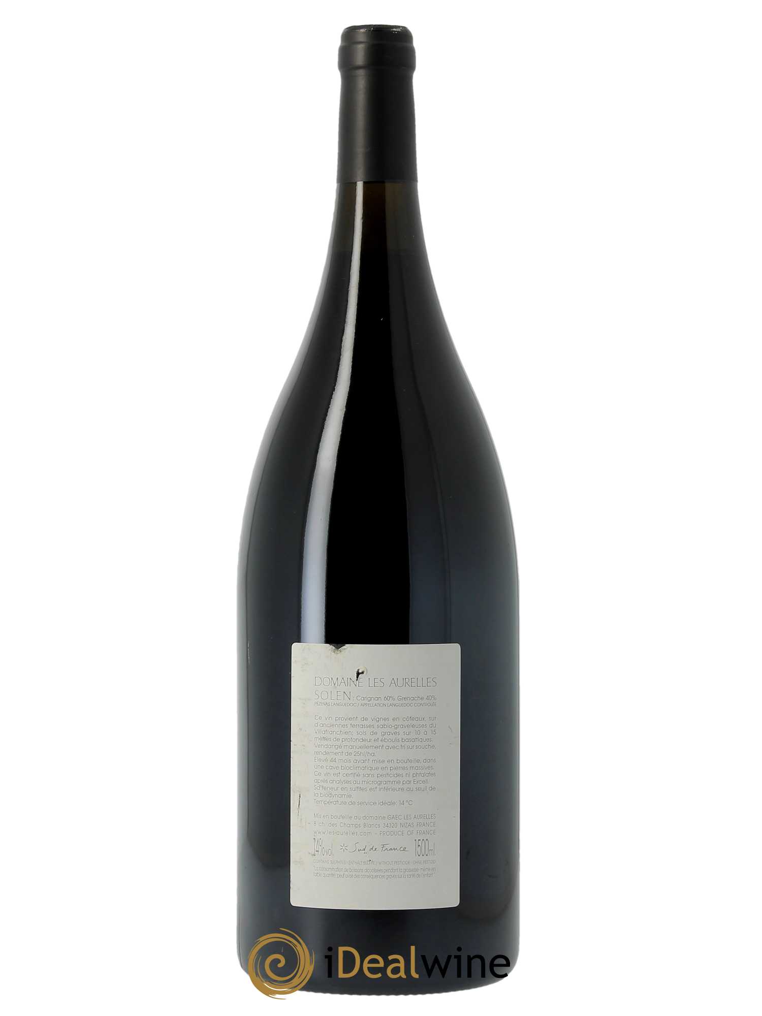 Coteaux du Languedoc Solen Domaine les Aurelles - Basile et Caroline Saint-Germain  2015 - Lot de 1 Magnum