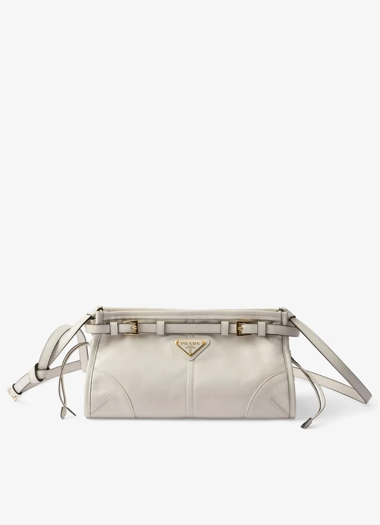 Prada Small leather shoulder bag with detachable shoulder strap