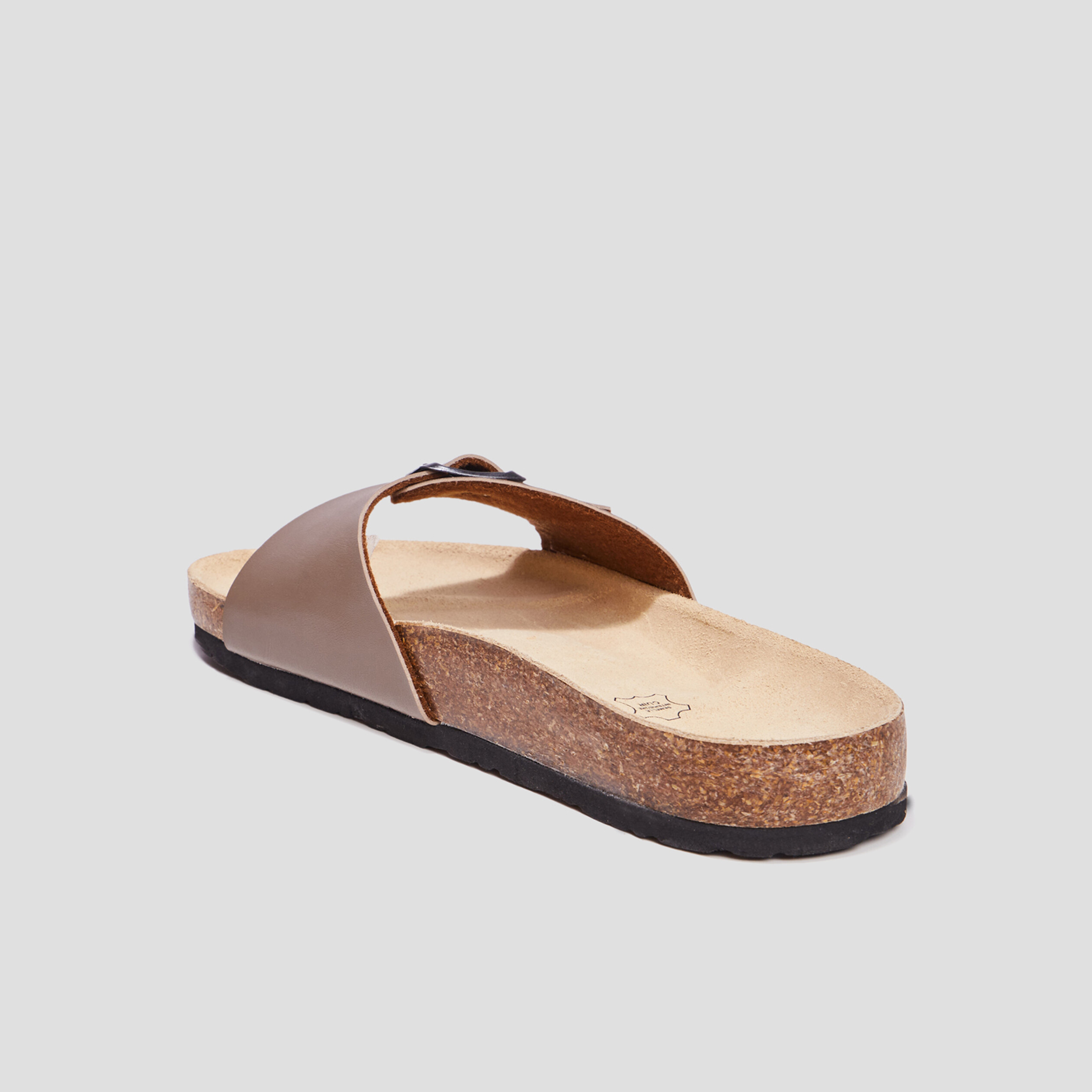 Mules avec boucles Goalitor taupe homme | La Halle
