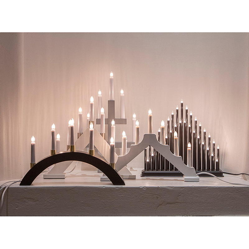 Light IT Adventsstake 7-armet, lys hvit