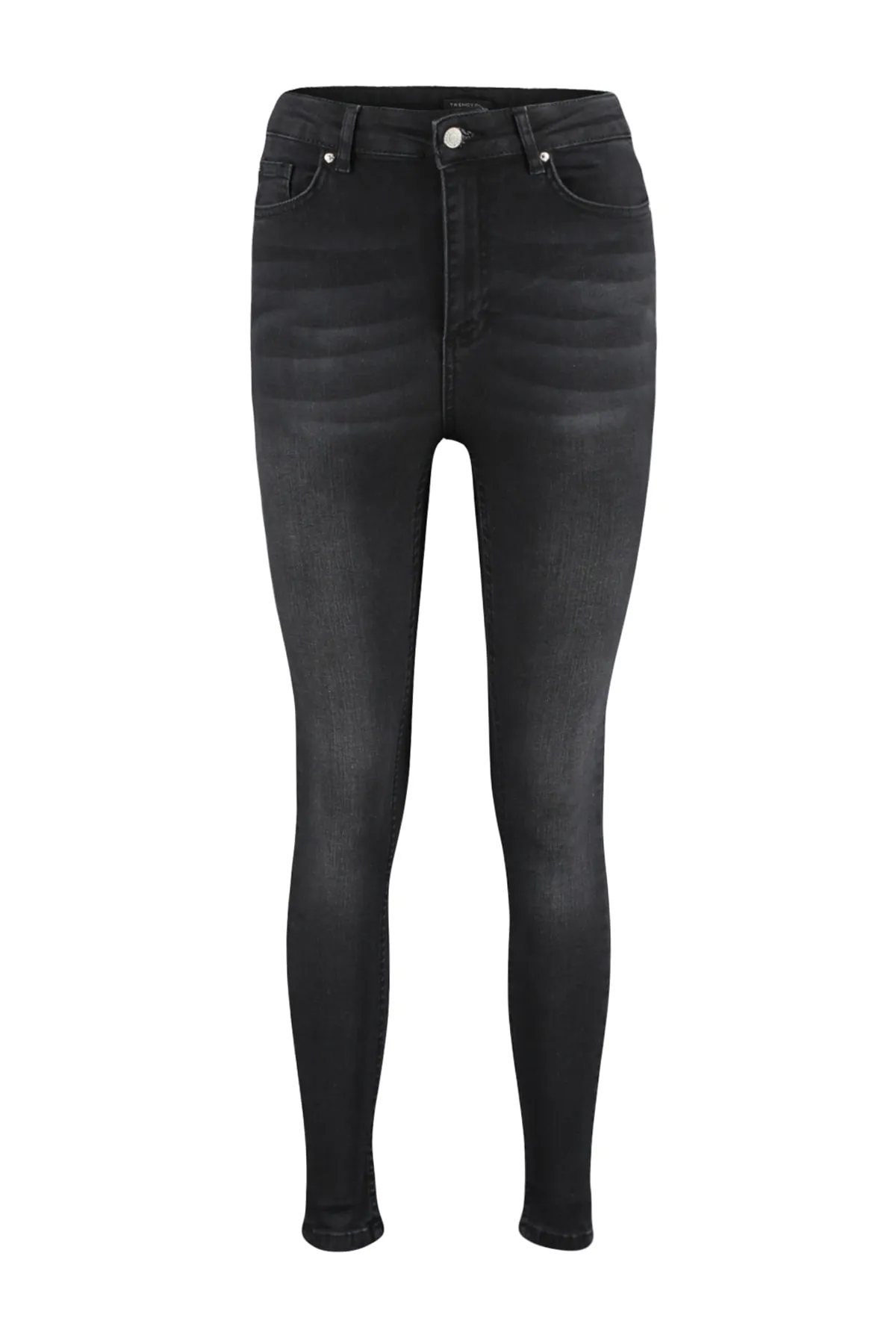 Trendyol Collection  Schwarze Skinny Jeans mit Schlankheitseffekt und superhoher Taille TWOSS23JE00080