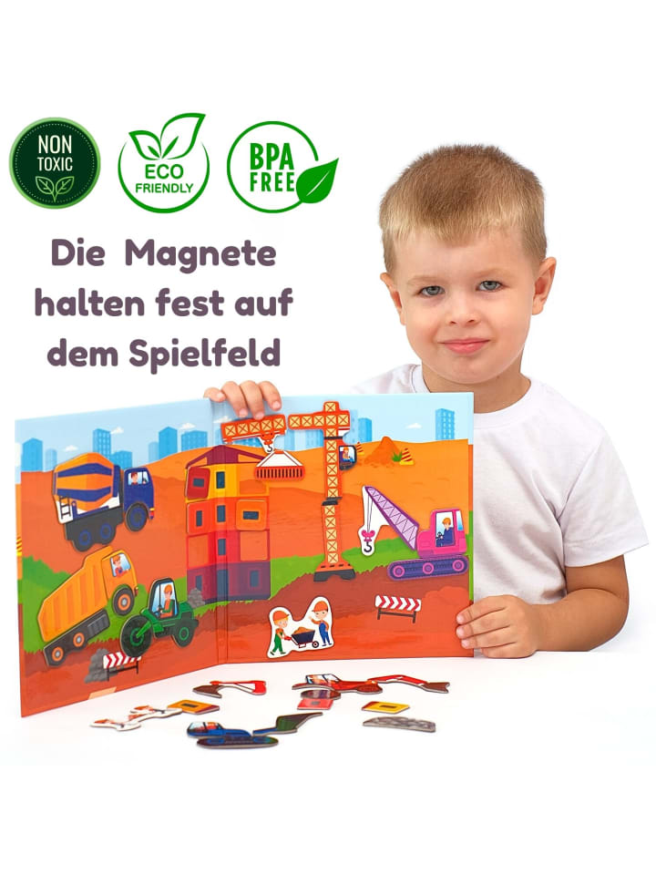 MAGNIKON Magnetspiel “Die Baustelle” mit 33 Puzzle-Magneten - ab 3 Jahren günstig kaufen onesize