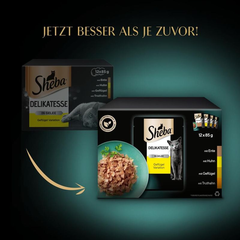 Sparpaket Sheba Varietäten Frischebeutel 96 x 85 g