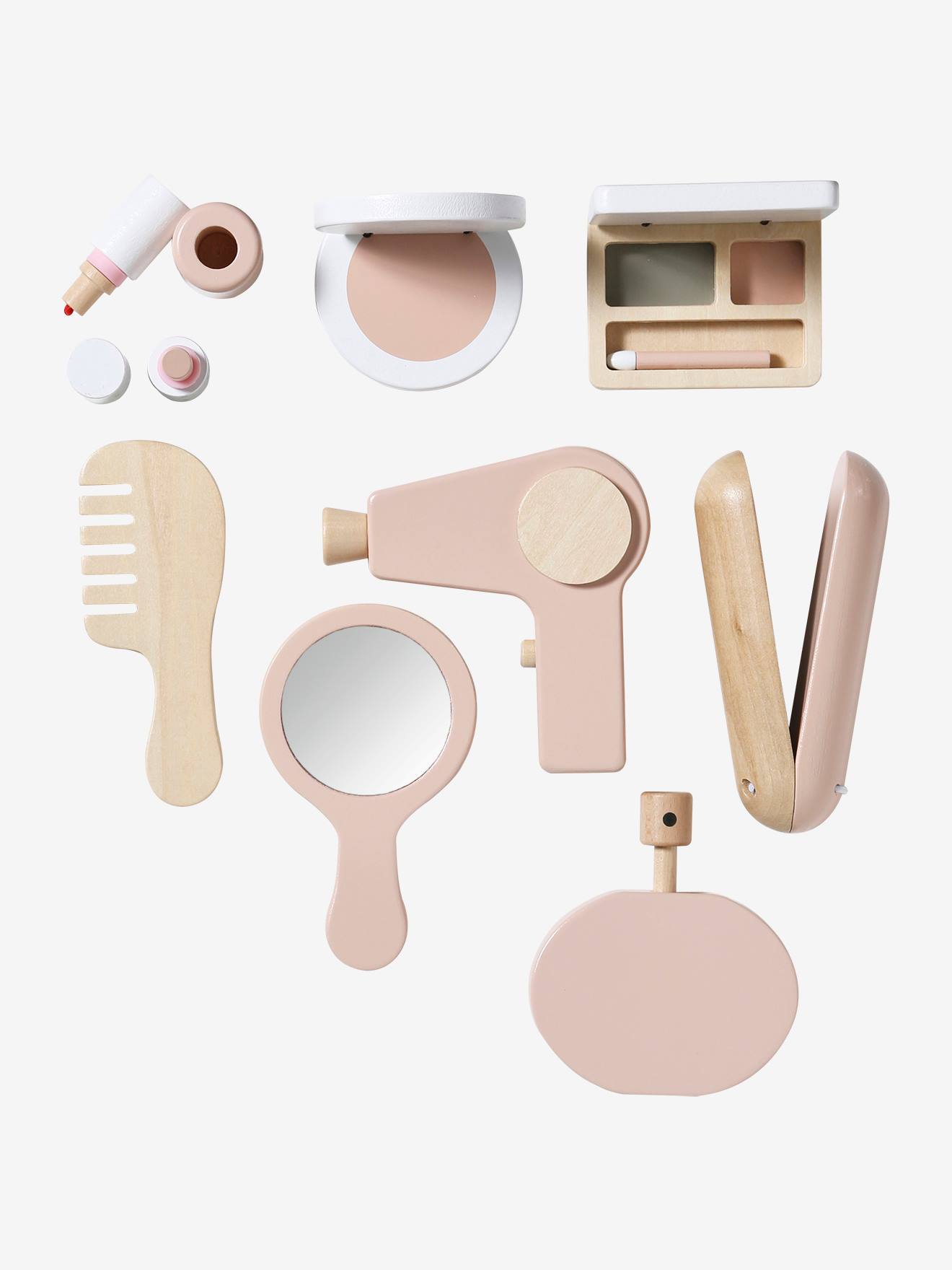 Vertbaudet Kinder Schminktisch mit Zubehör, Holz FSC - rosa