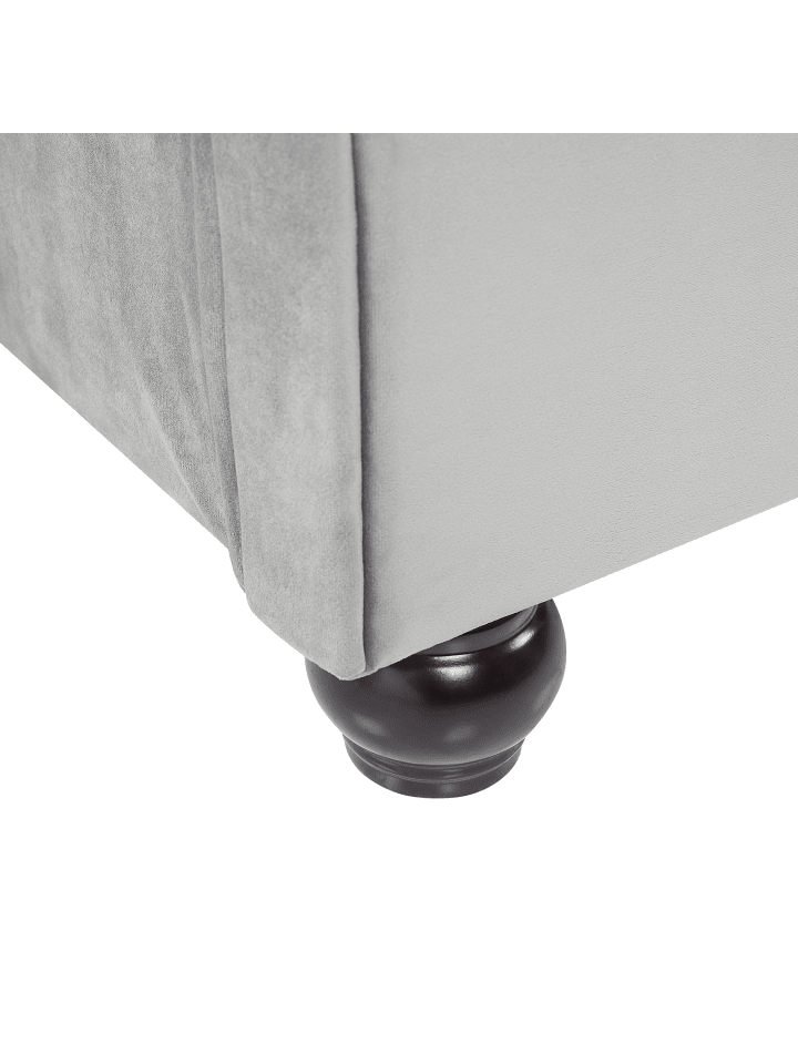 Beliani Doppelbett AVALLON in Grau/Schwarz - (W) 172 x (H) 94 x (L) 233 cm günstig kaufen onesize